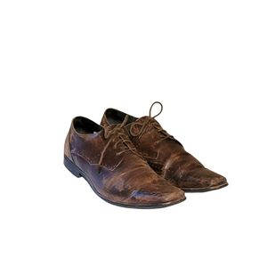 Men Brown Leather Oxfords By Stacy Adams Size 12/Men Designer Shoes/ Men Dress S